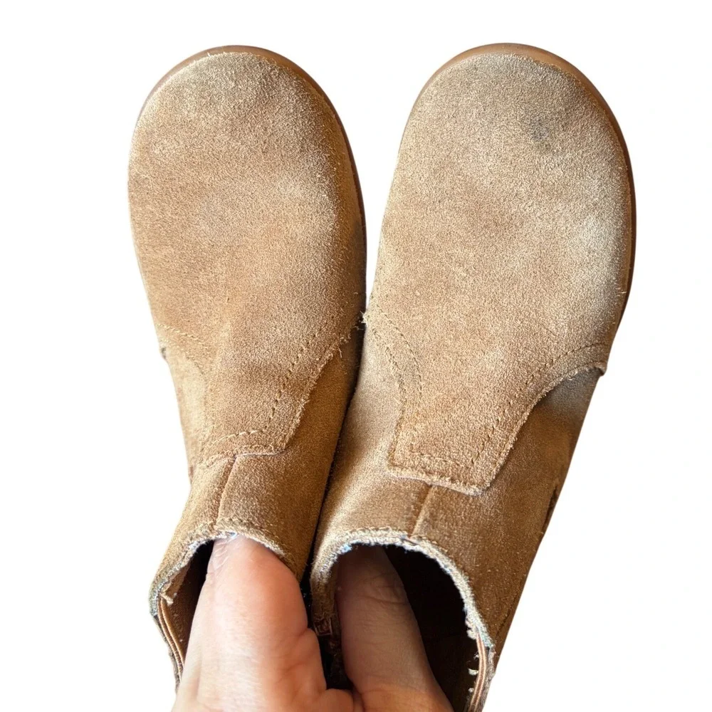UGG Kids Keelan Suede Ankle Boots‎ Chestnut Tan Zipper 1120955T Size 10 Toddler